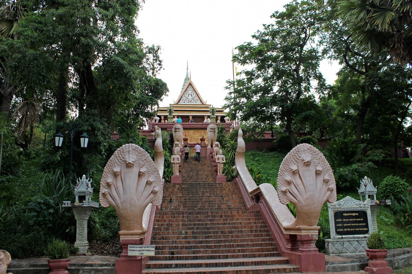 Stairs up Wat Phnom