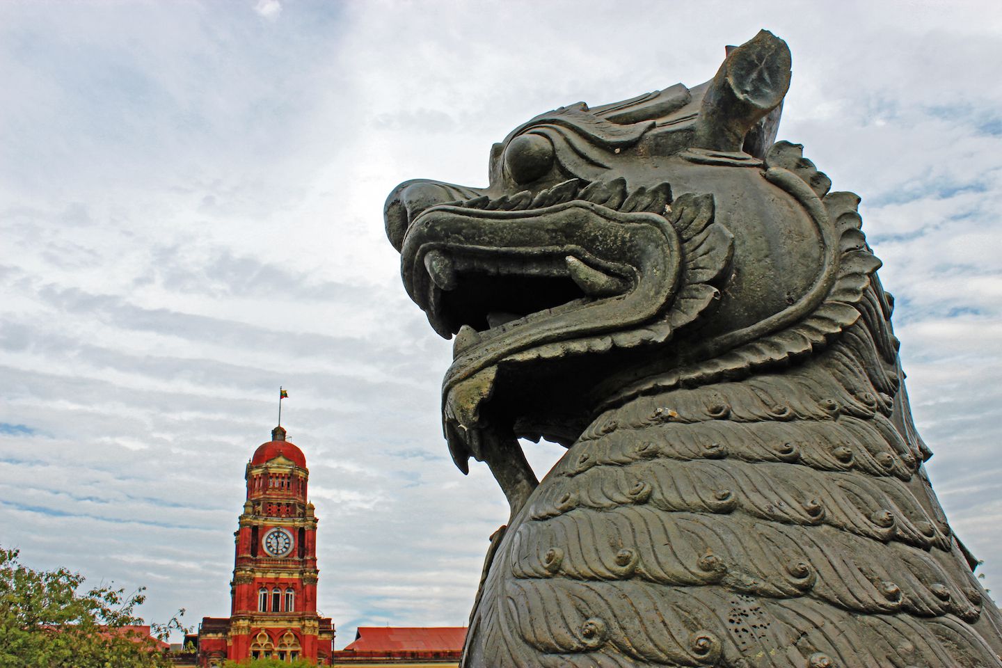 Statue at the Maha Bandoola Garden, Yangon, Myanmar