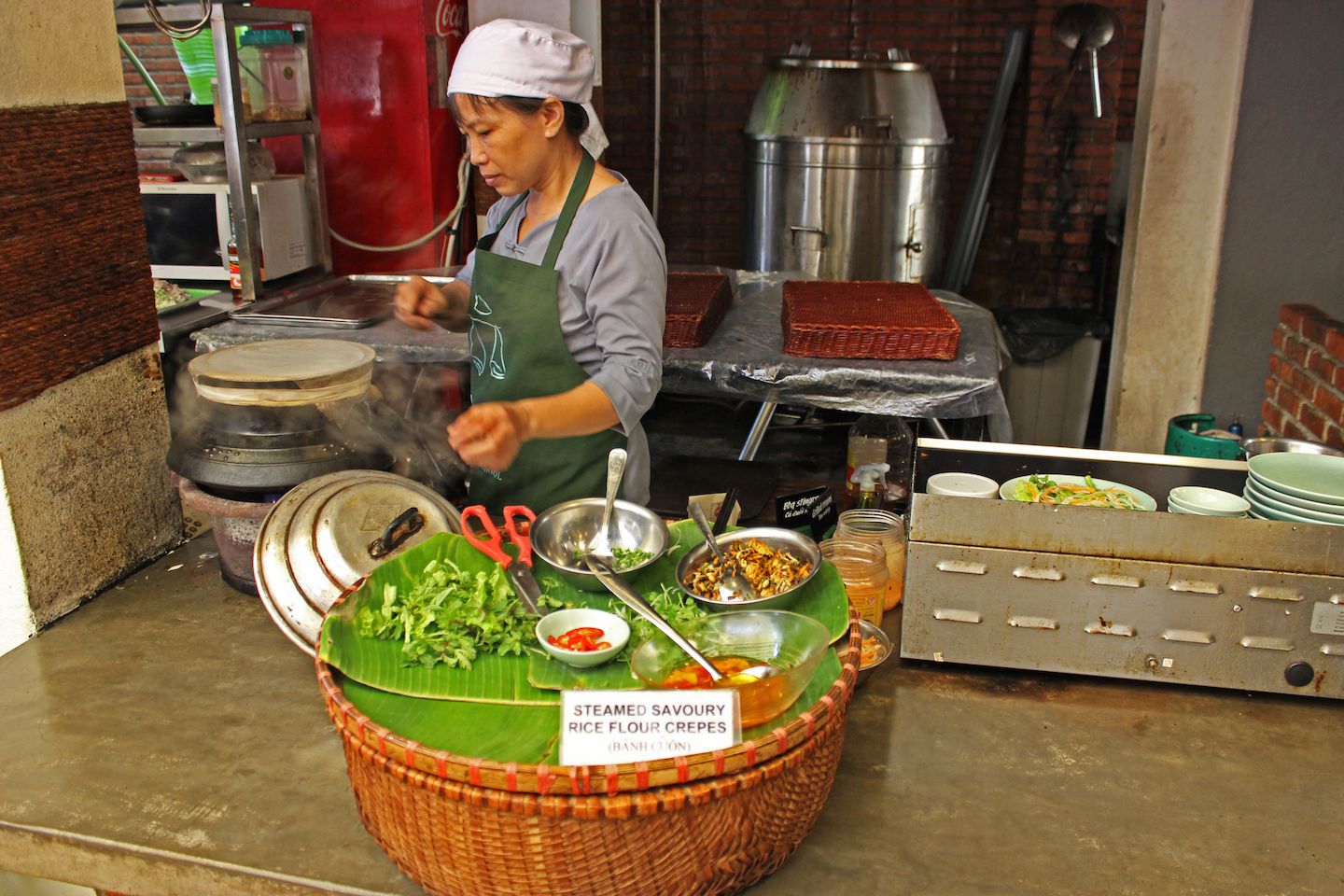 Steamed savory rice flour crepes