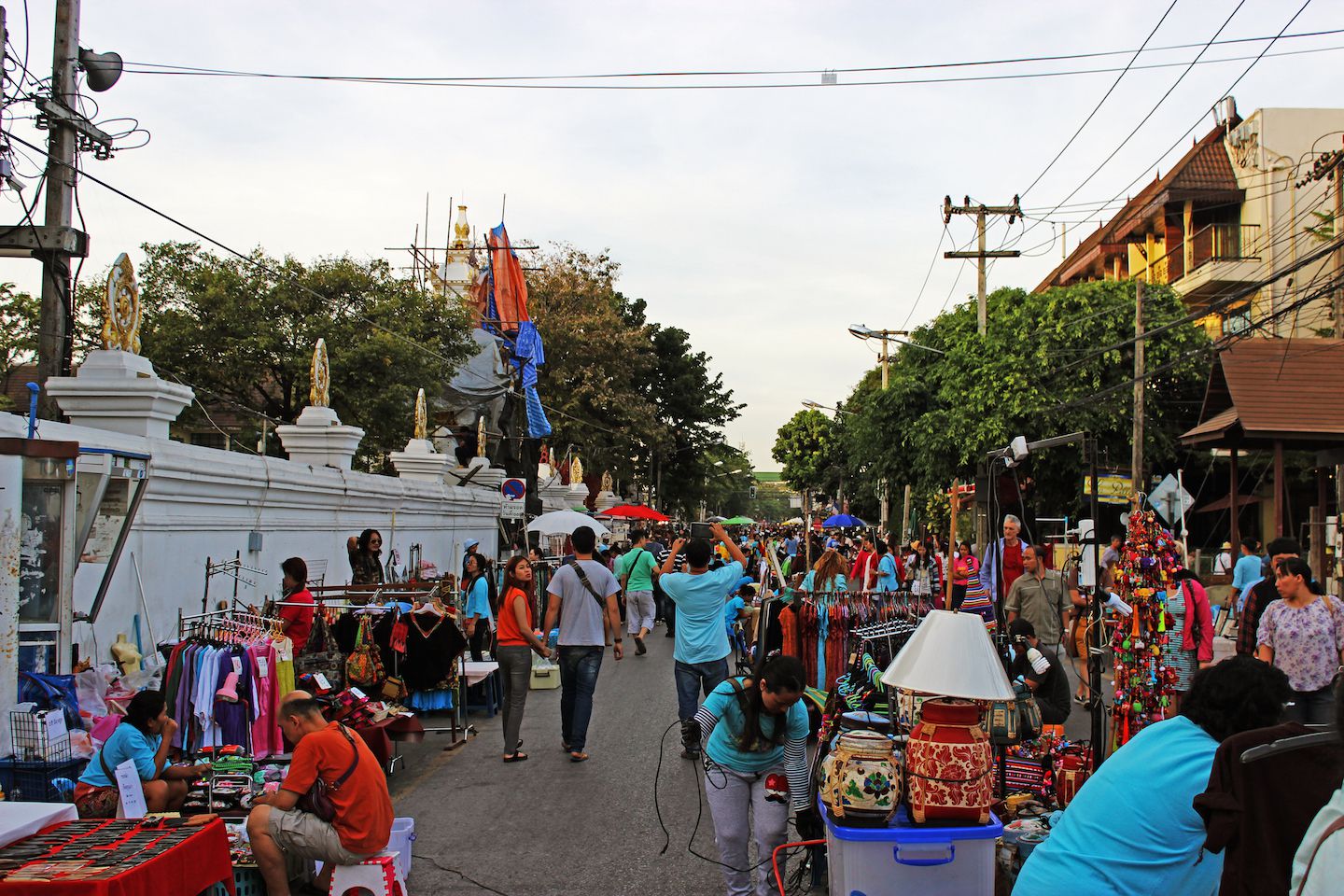 Sunday market on the streets of Chiang Mai