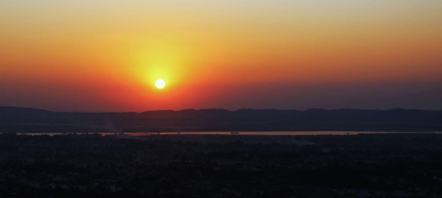 Sunset over Mandalay, Myanmar