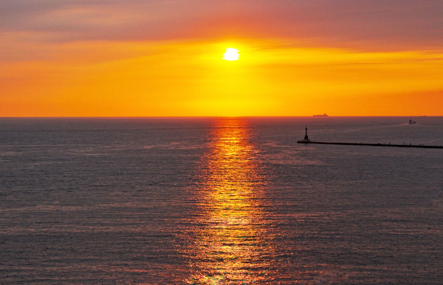 Sunset viewed from the former British Consulate
