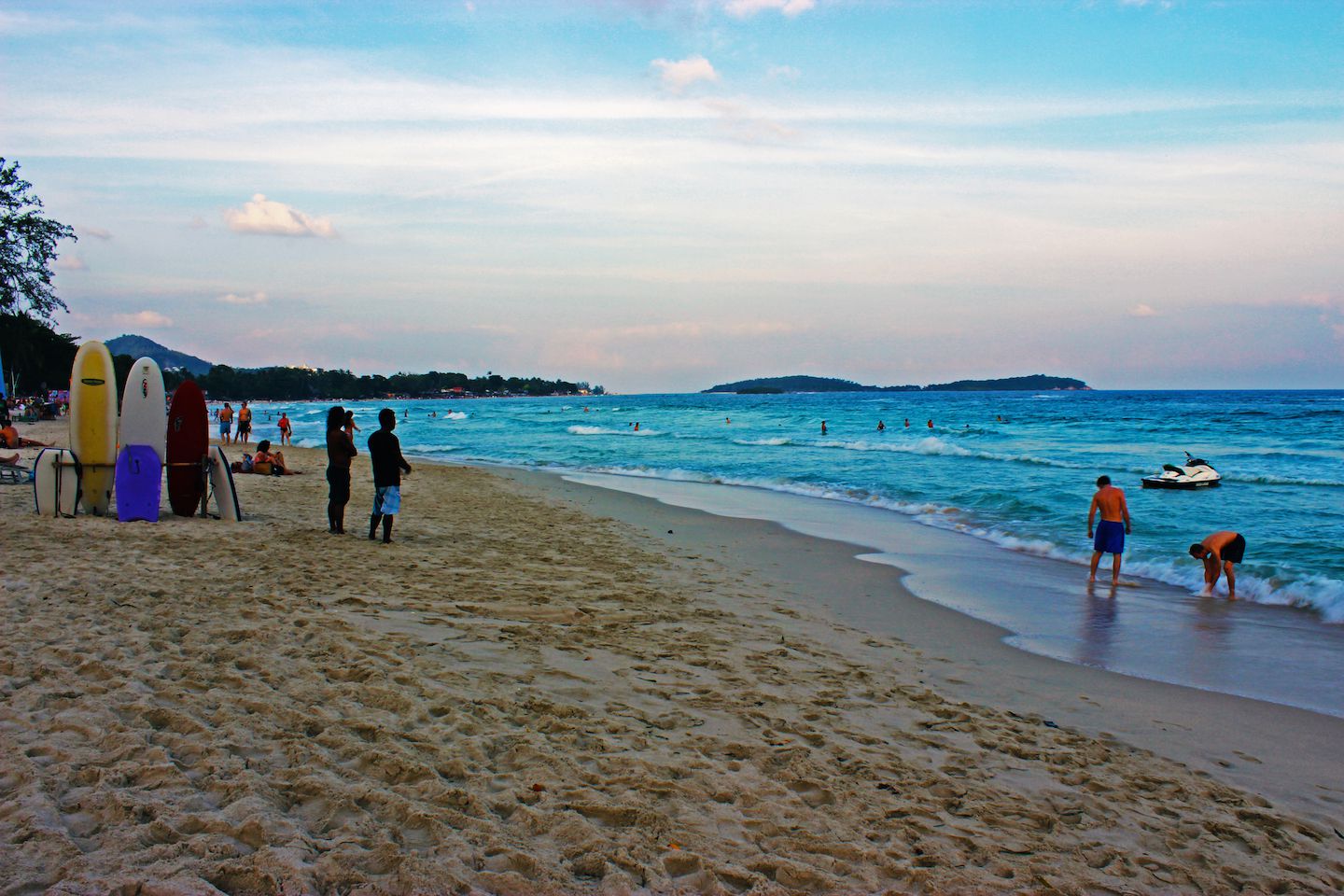 Surfboards at the Chaweng Beach, Koh Samui, Thailand