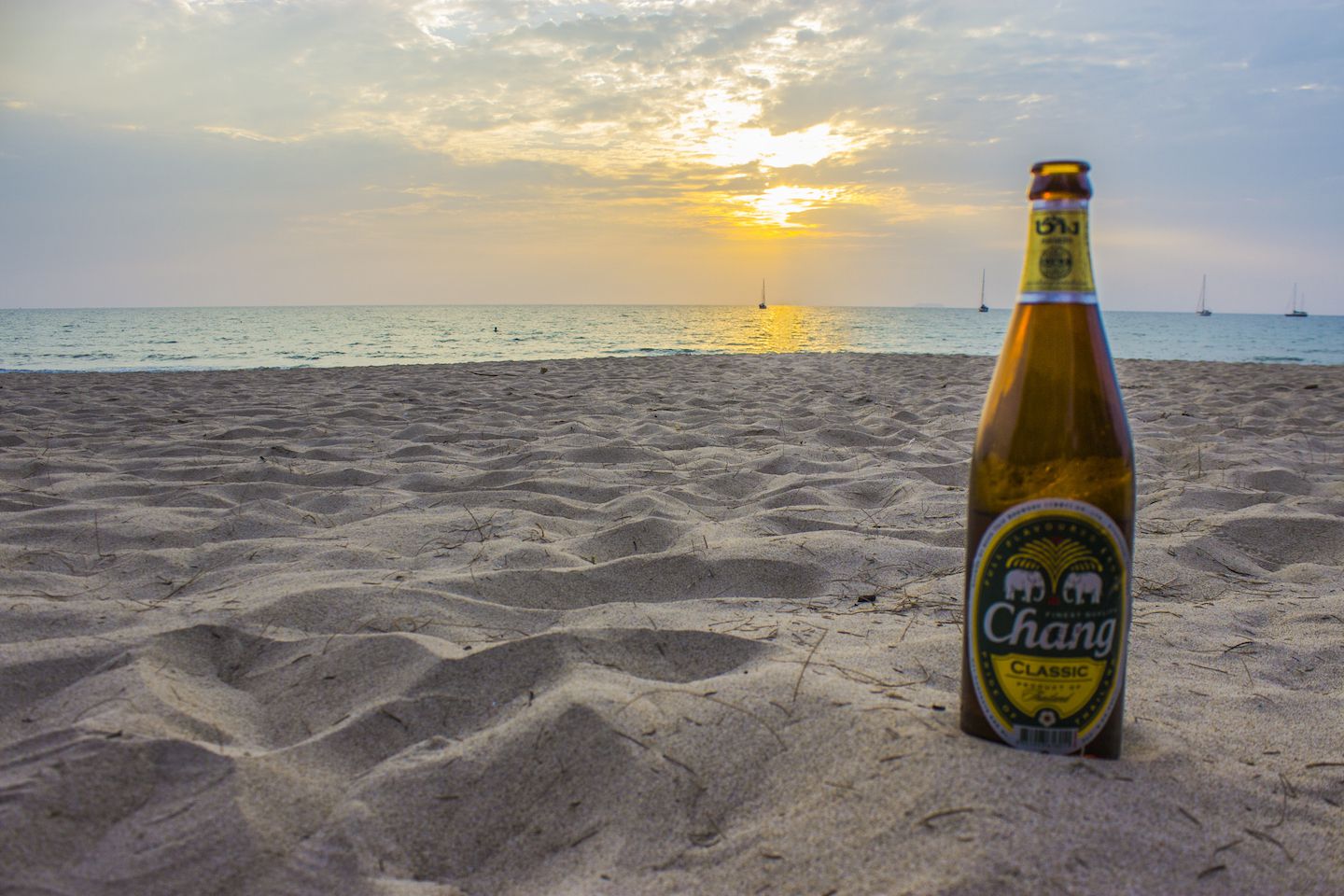 Watching the sunset over Khlong Dao beach on Koh Lanta, Thailand