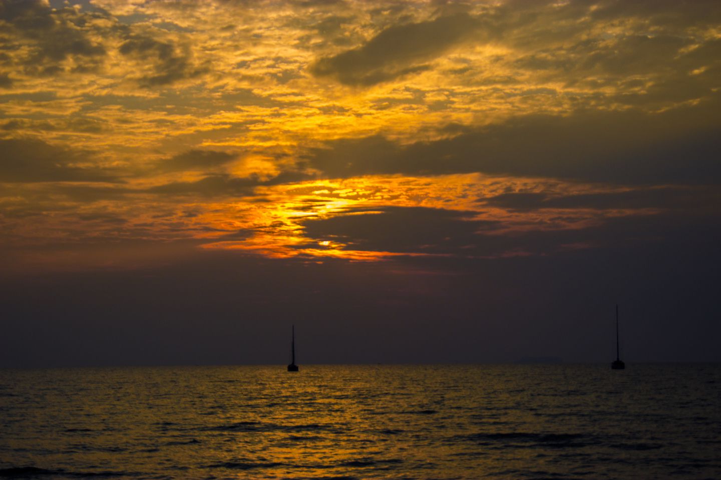 Sunset on Khlong Dao beach, Koh Lanta, Thailand