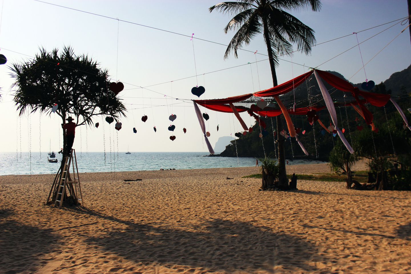 Valentine's Day preparations on Koh Muk, Thailand