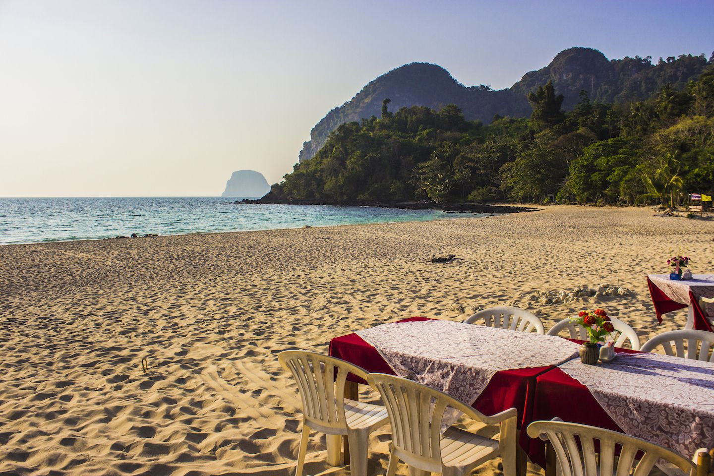 View from our Valentine's Day sunset dinner on Koh Muk, Thailand