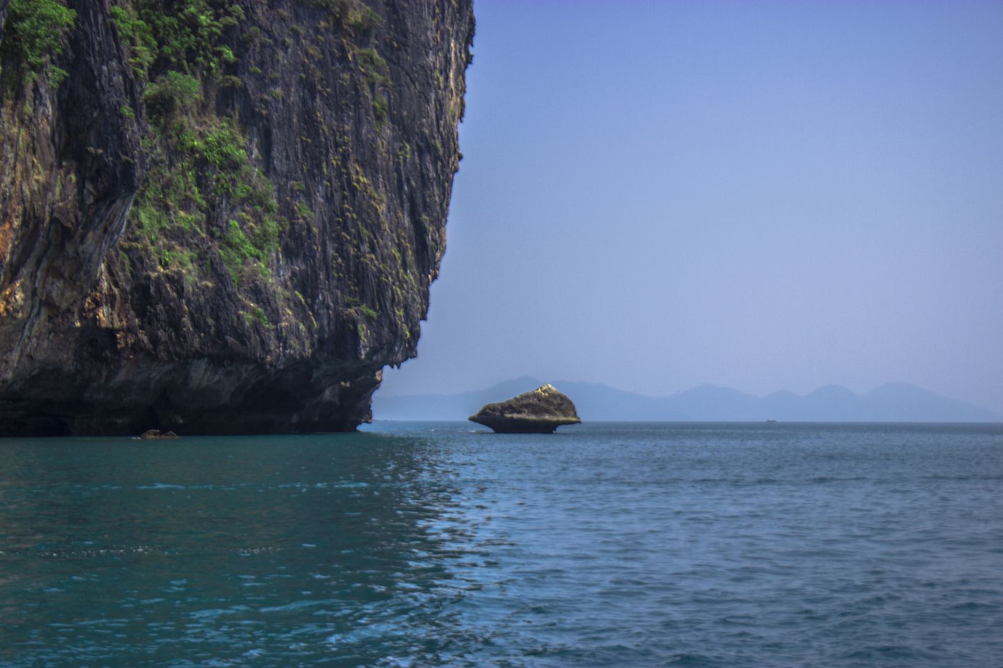 Steep limestone mountain on Koh Muk, Thailand