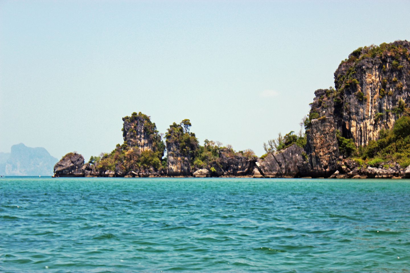 Limestone mountains on the way to Koh Muk, Thailand