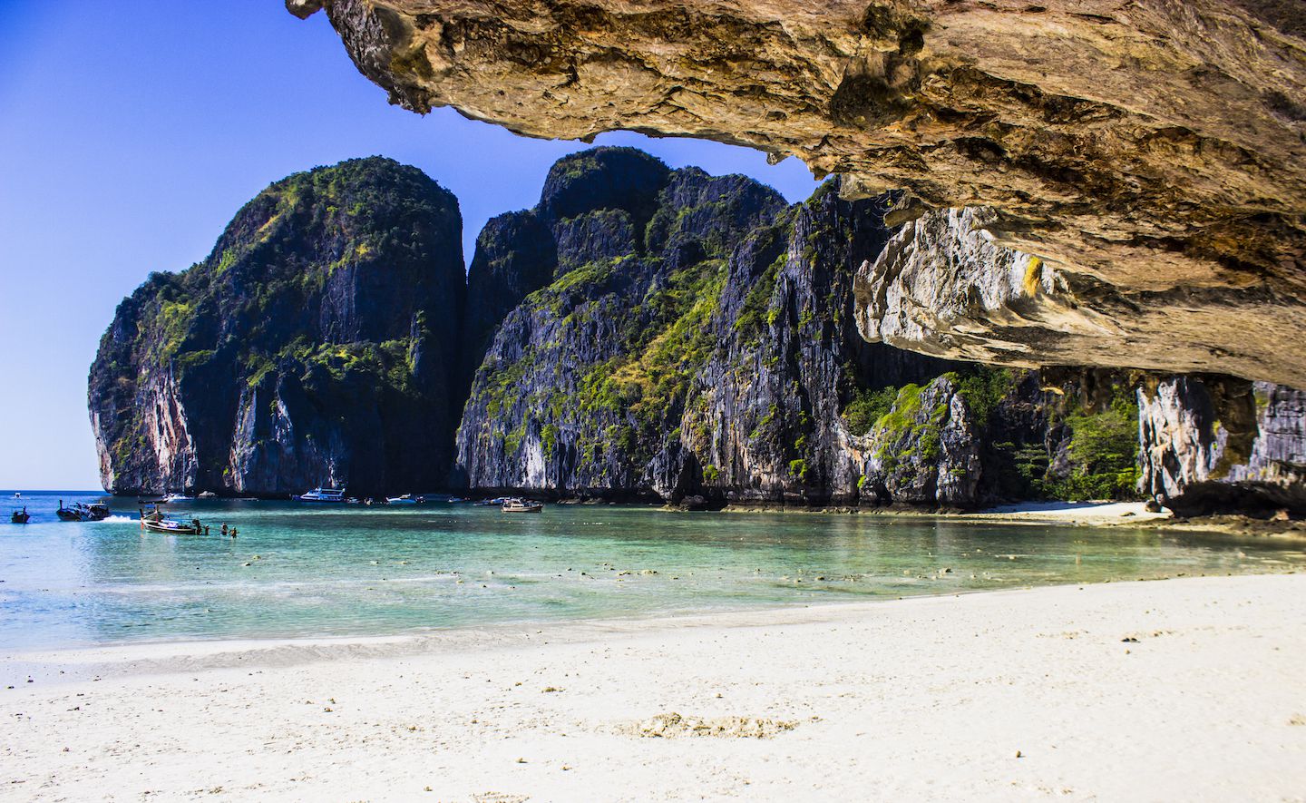 Limestone mountains at Maya Bay, Koh Phi Phi Leh, Thailand