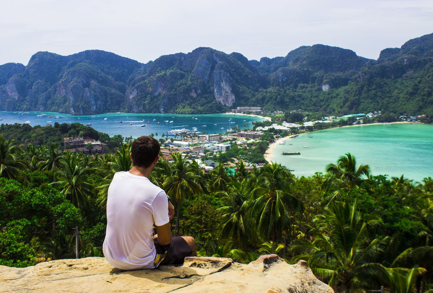 Carlos enjoying the view of Koh Phi Phi, Thailand