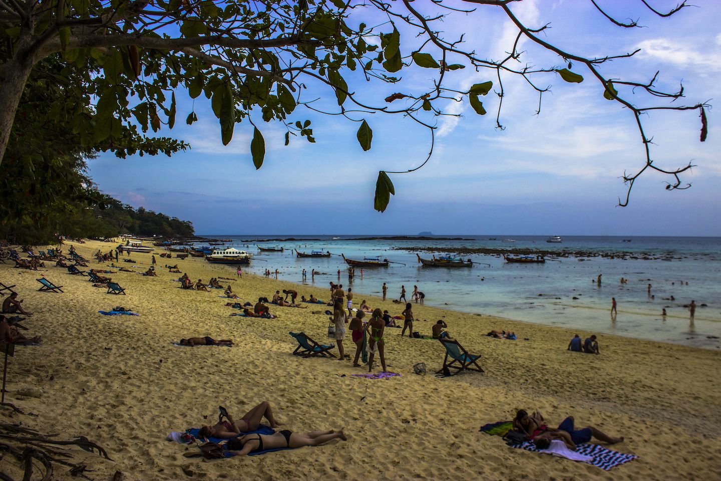 Long beach on Koh Phi Phi, Thailand