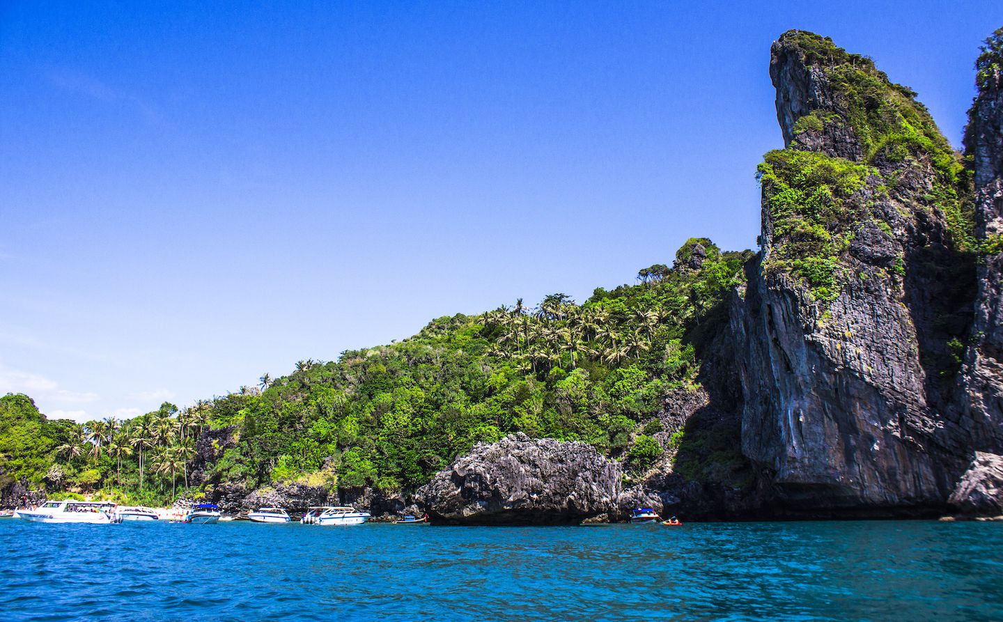 Beautiful view of secluded areas of Koh Phi Phi Don, Thailand
