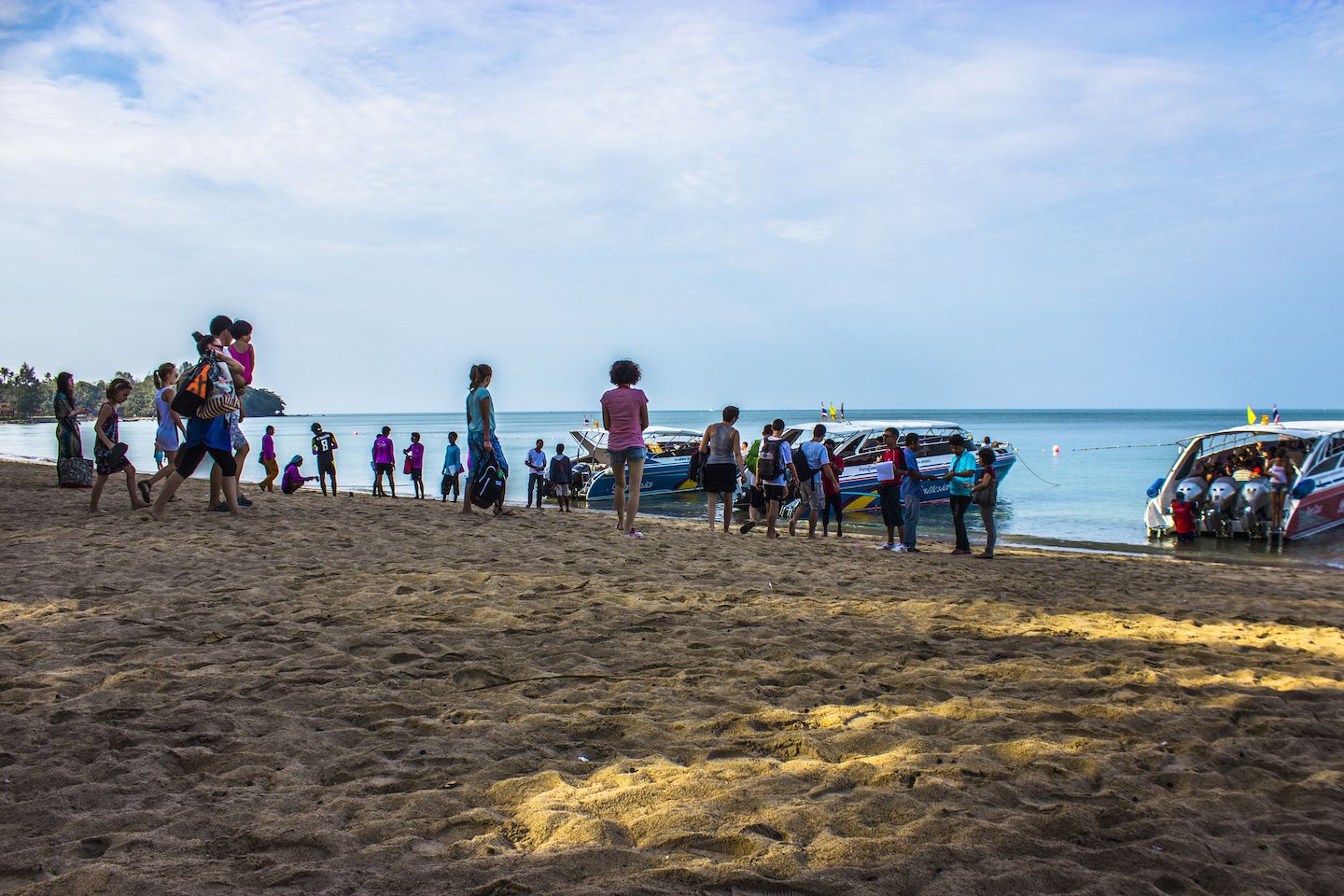 Boarding the speedboat to Koh Rok, Thailand