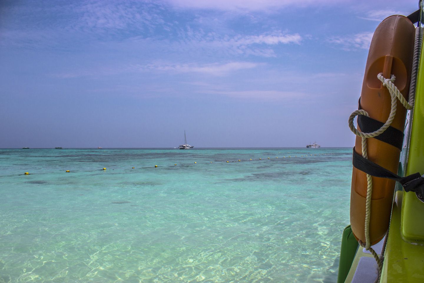 View of the crystal clear waters of Koh Rok, Thailand