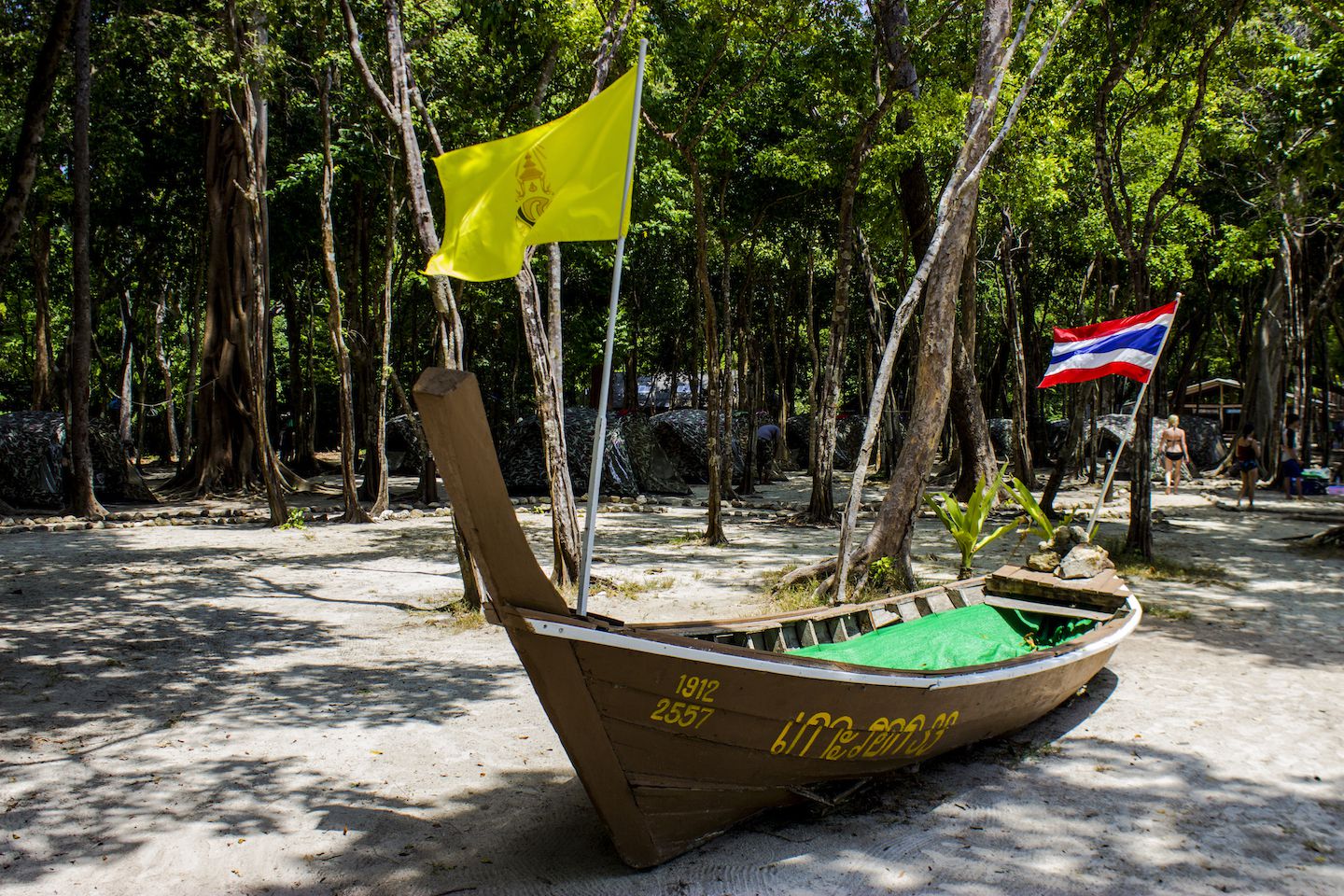 Long tail boat on Koh Rok Nok, Thailand