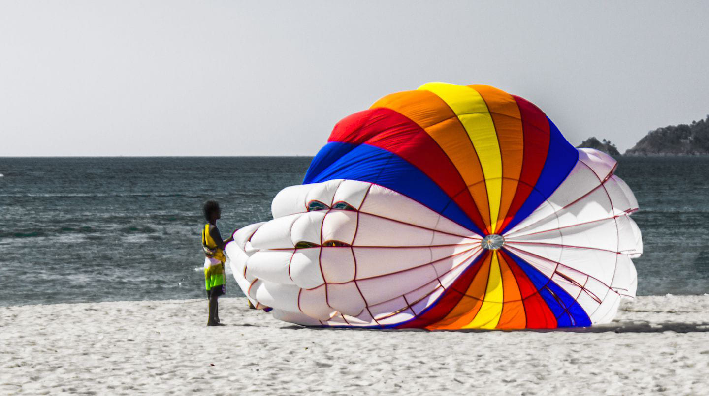 Parasail on Patong Beach, Phuket, Thailand