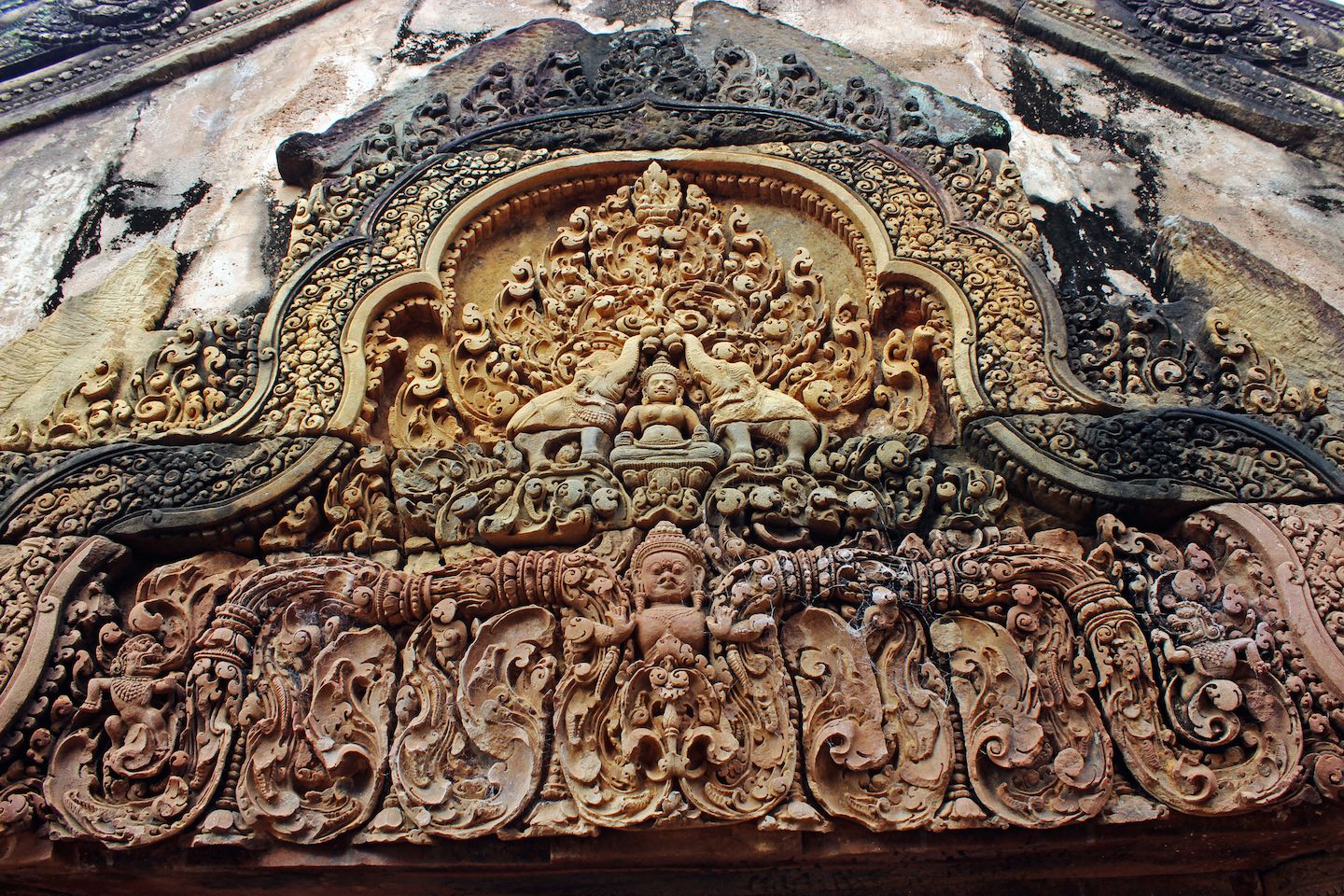 The pediments at Banteay Srei were rich in detail