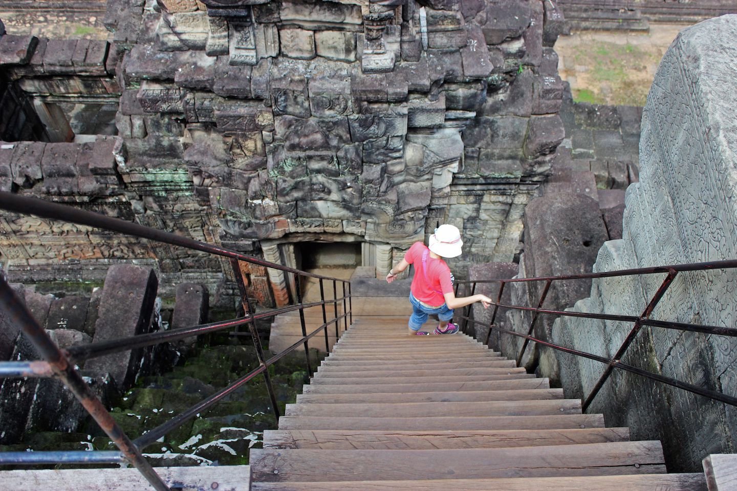 The stairs were really steep