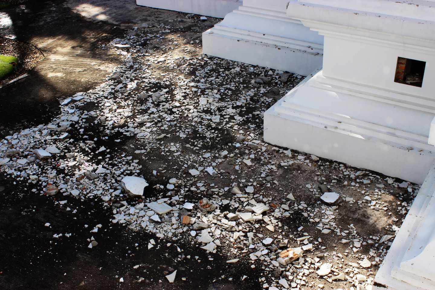 The White Temple was partially destroyed in an earthquake in May, 2014