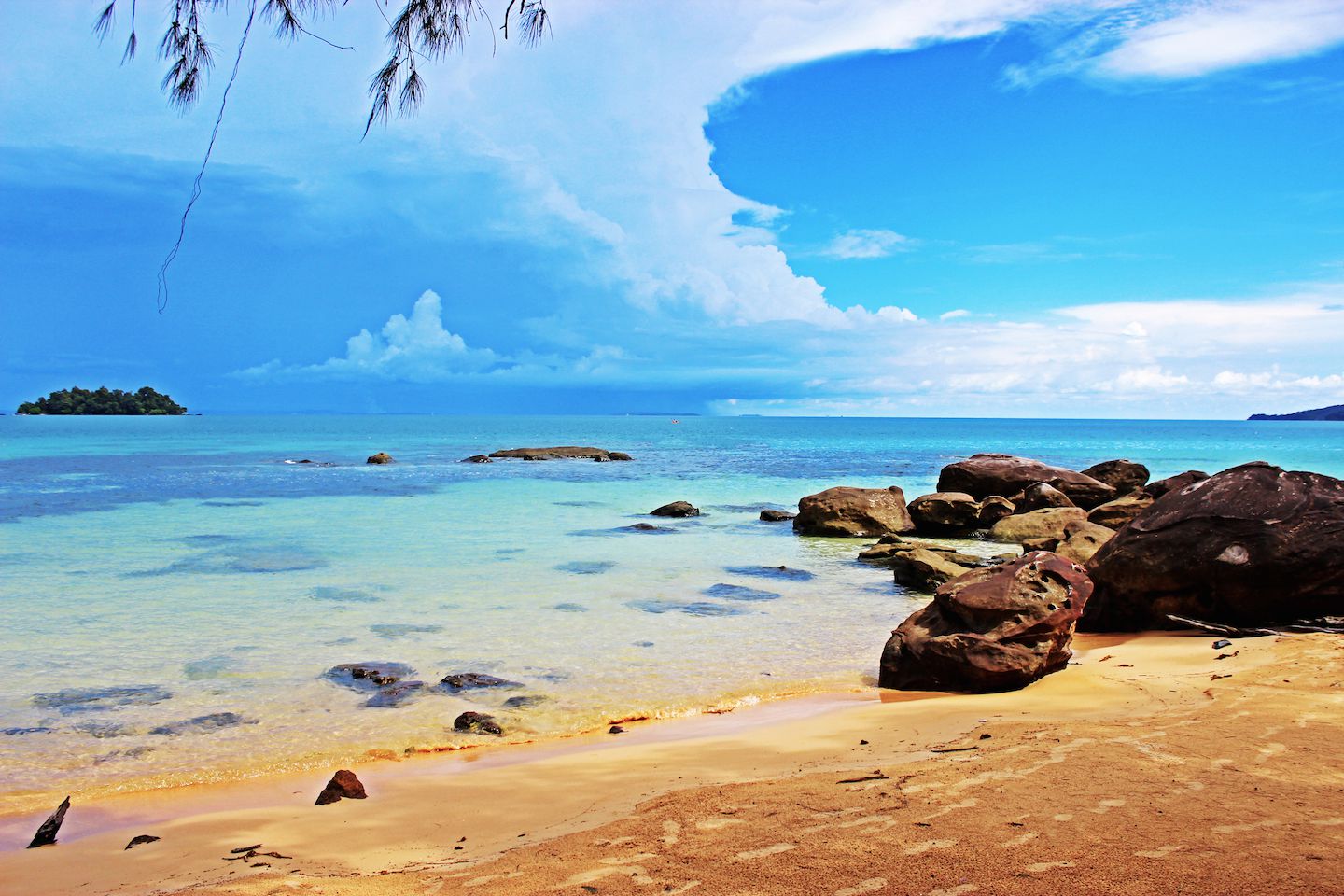 Trekking along the beach