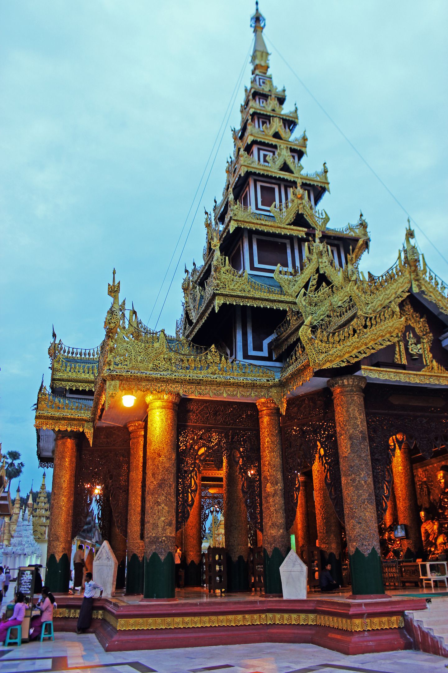 Typical Burmese roofs, Yangon, Myanmar