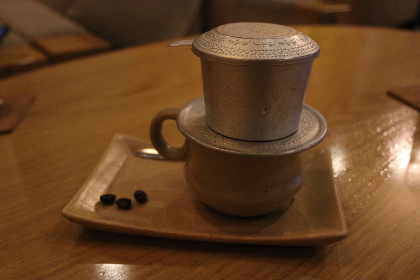 Vietnamese coffee setup