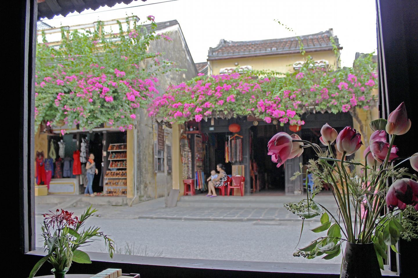 View from our table at Reaching Out Teahouse