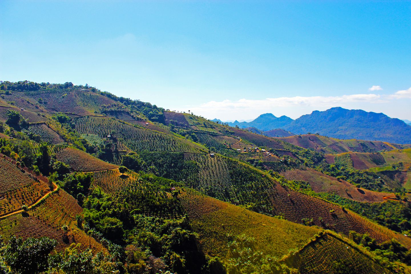 View from our table, Kalaw, Myanmar