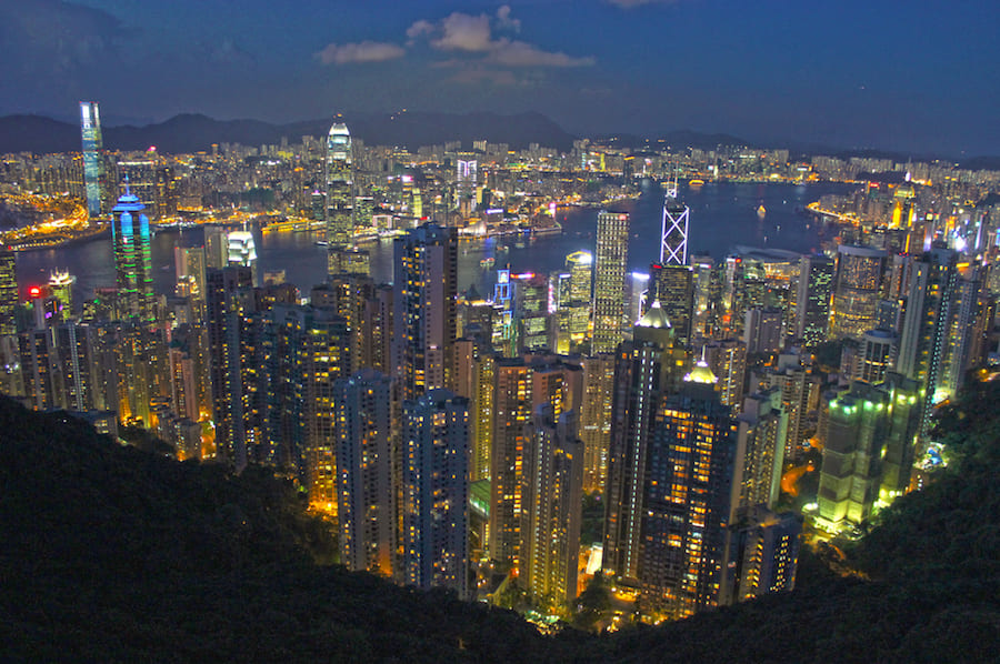 View from the Peak at night.