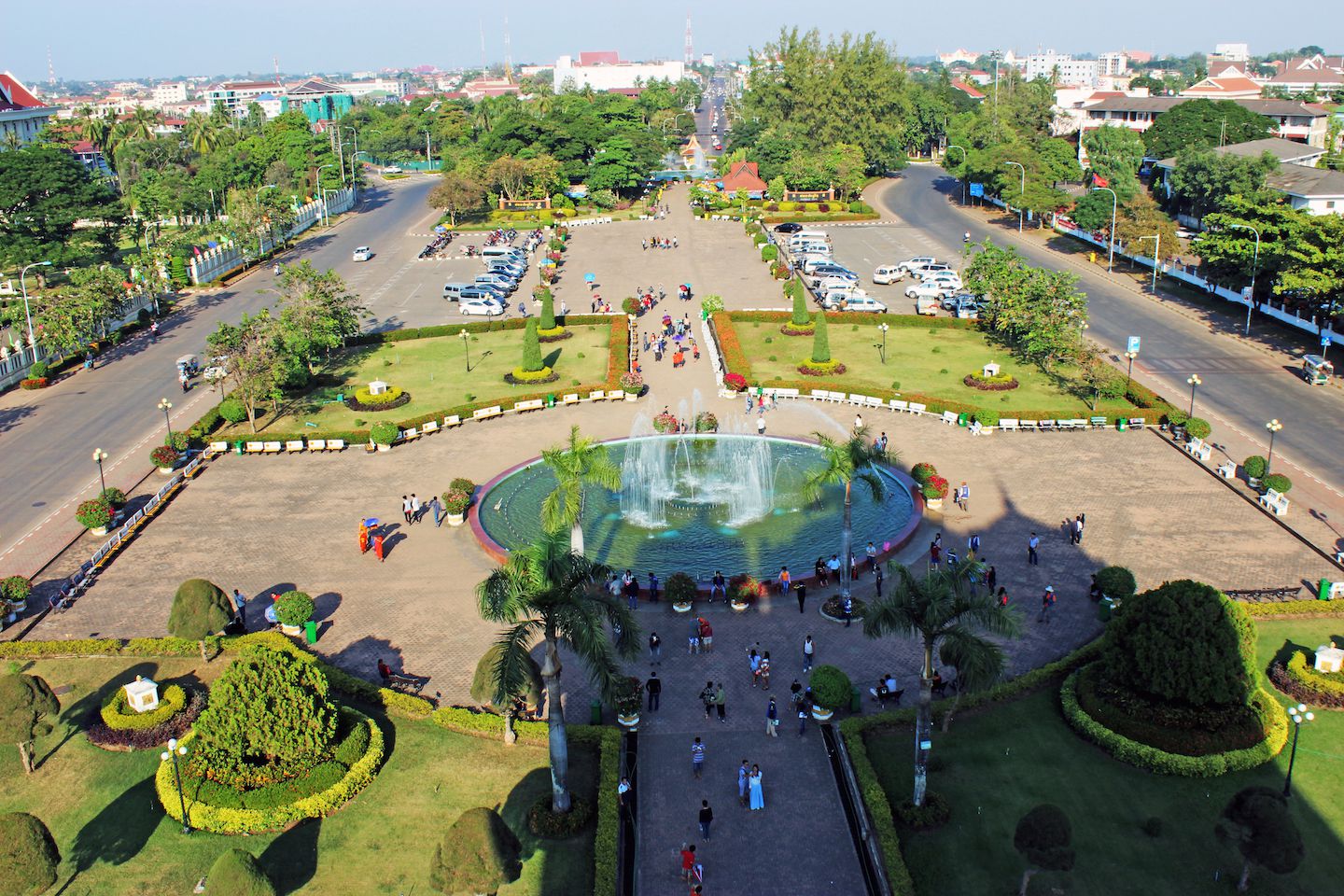 View from the top of Patuxay, Vientiane, Laos