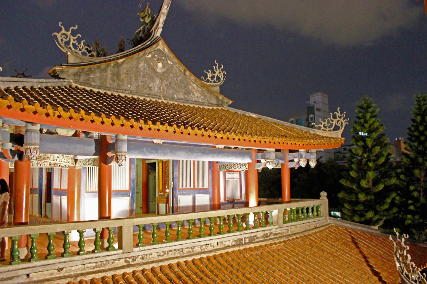 View of Chihkan Tower at night