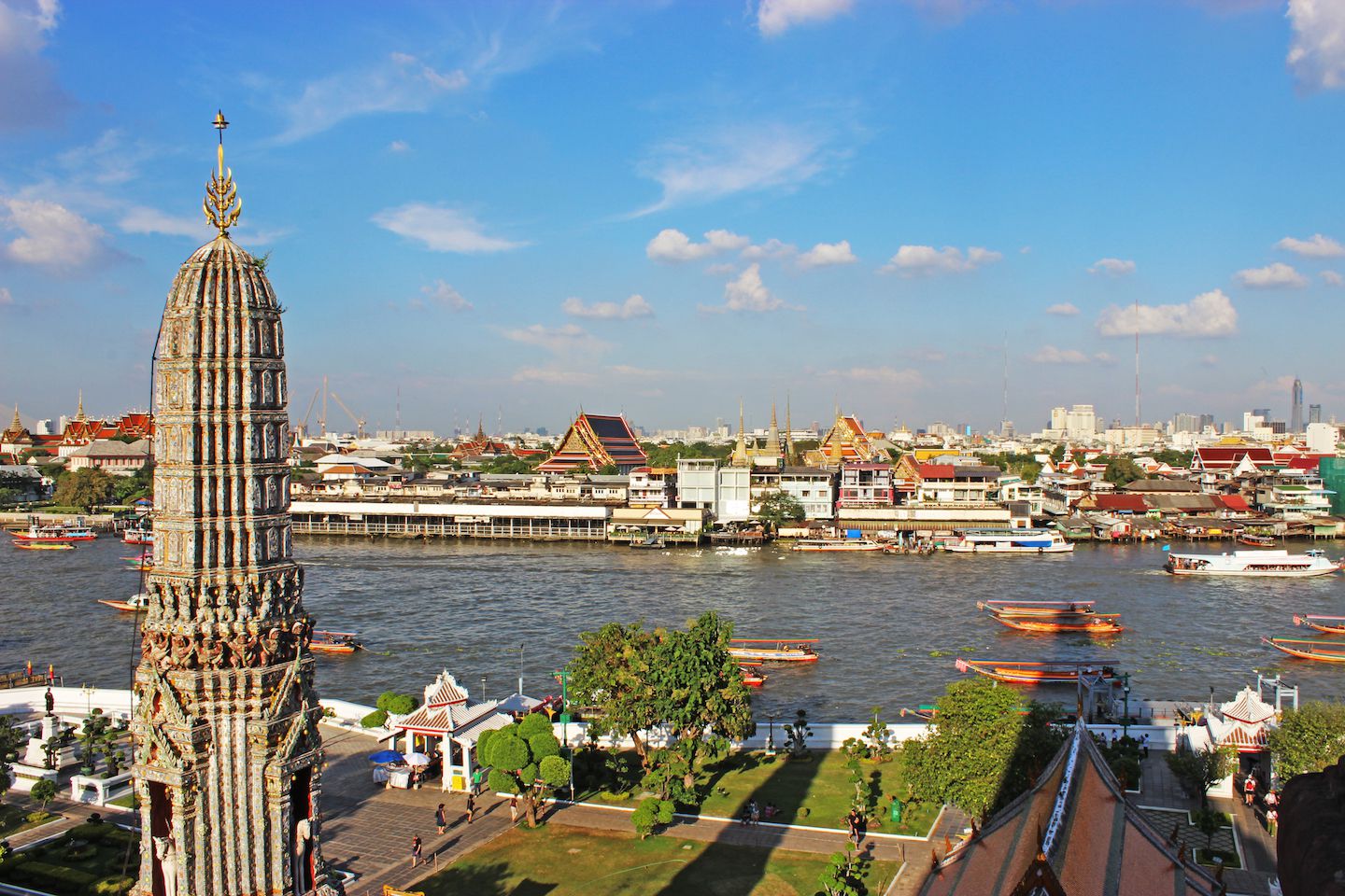 View of the Grand Palace from Wat Arun,