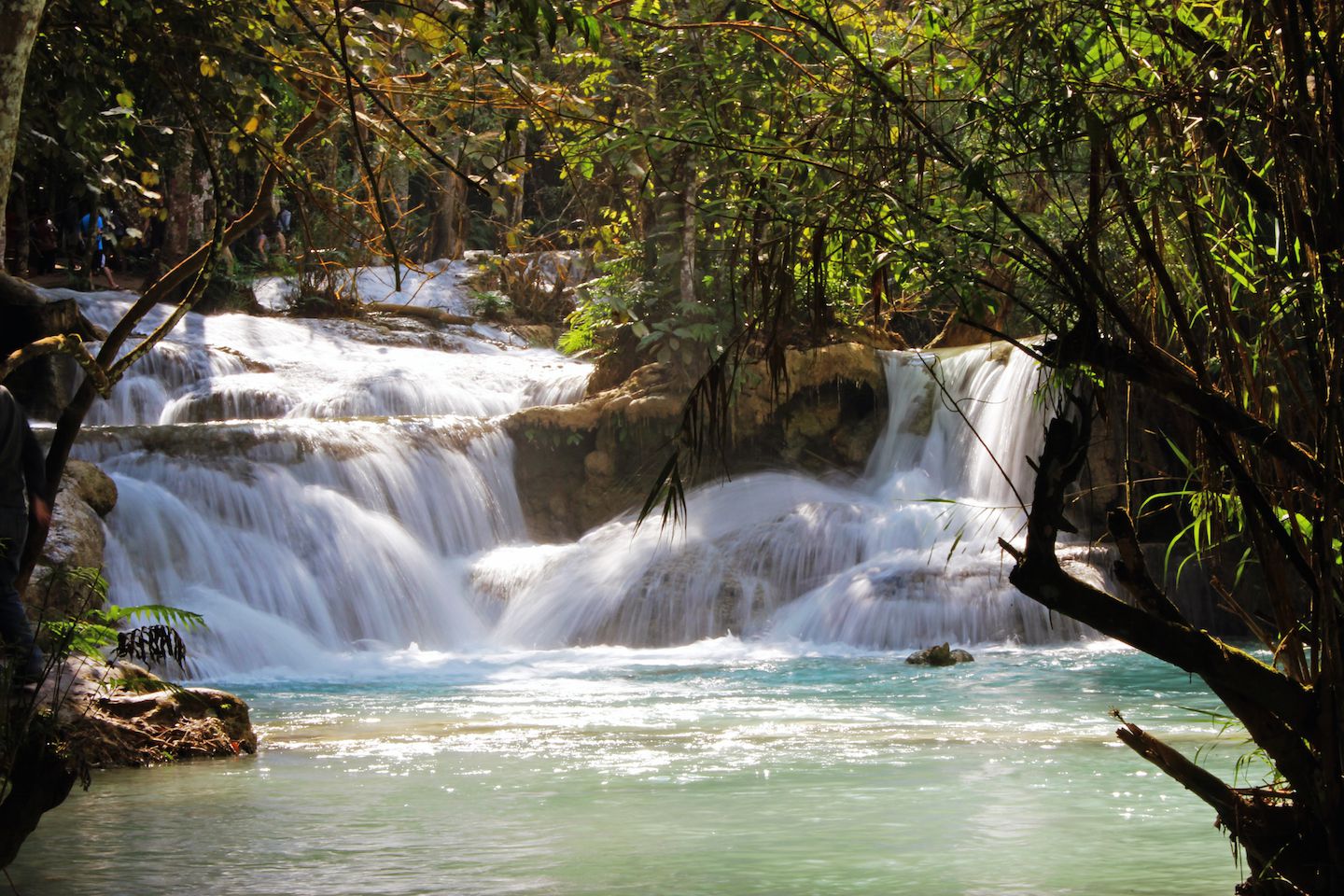 View of the Kuang Si Waterfall, Luang Prabang, Laos