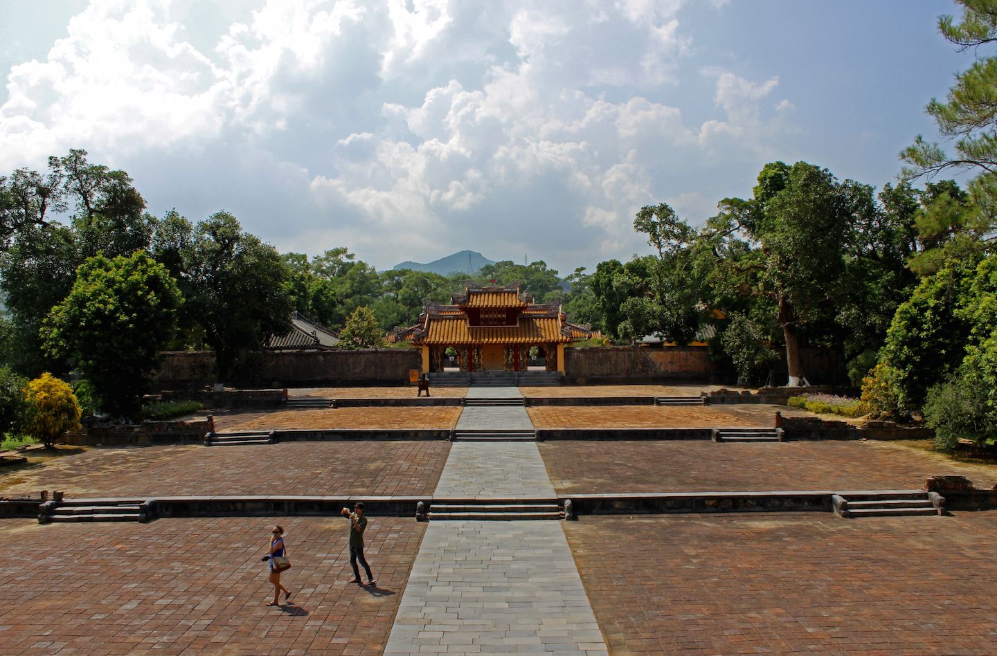 Way up to the head of the tomb of Tu Duc